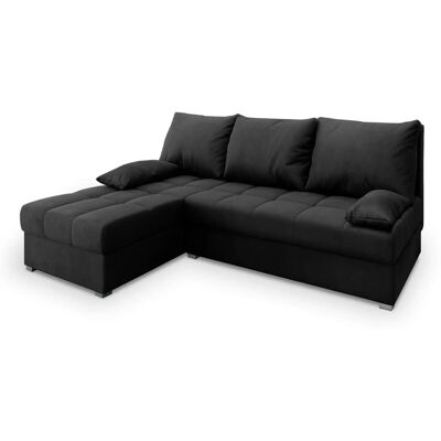 MASSENO Ecksofa mit Schlaffunktion Rita ¦ schwarz ¦ Maße (cm): B: 200 H: 85 MASSENO Ecksofa mit Schlaffunktion Rita ¦ schwarz ¦ Maße (cm): B: 200 H: 85