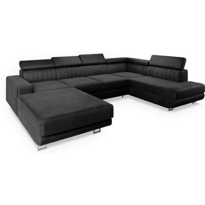 MASSENO Wohnlandschaft mit Schlaffunktion Siena ¦ schwarz ¦ Maße (cm): B: 335 H: MASSENO Wohnlandschaft mit Schlaffunktion Siena ¦ schwarz ¦ Maße (cm): B: 335 H: