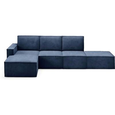 Höffner Ecksofa mit Pouf Orto ¦ blau ¦ Maße (cm): B: 329 H: 93 Höffner Ecksofa mit Pouf Orto ¦ blau ¦ Maße (cm): B: 329 H: 93