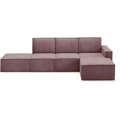 Höffner Ecksofa mit Pouf Orto ¦ rosa/pink ¦ Maße (cm): B: 329 H: 93 Höffner Ecksofa mit Pouf Orto ¦ rosa/pink ¦ Maße (cm): B: 329 H: 93
