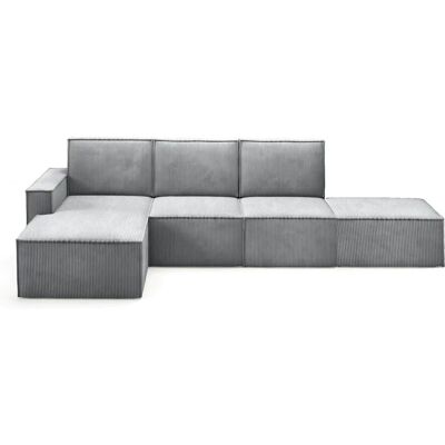 Höffner Ecksofa mit Pouf Orto ¦ grau ¦ Maße (cm): B: 329 H: 93 Höffner Ecksofa mit Pouf Orto ¦ grau ¦ Maße (cm): B: 329 H: 93