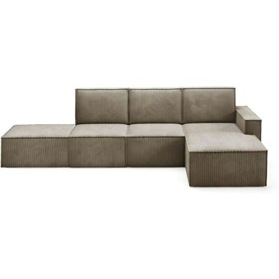 Höffner Ecksofa mit Pouf Orto ¦ braun ¦ Maße (cm): B: 329 H: 93 Höffner Ecksofa mit Pouf Orto ¦ braun ¦ Maße (cm): B: 329 H: 93