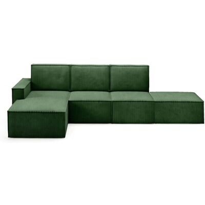 Höffner Ecksofa mit Pouf Orto ¦ grün ¦ Maße (cm): B: 329 H: 93 Höffner Ecksofa mit Pouf Orto ¦ grün ¦ Maße (cm): B: 329 H: 93