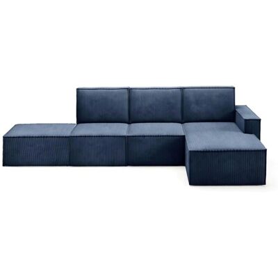 Höffner Ecksofa mit Pouf Orto ¦ blau ¦ Maße (cm): B: 329 H: 93 Höffner Ecksofa mit Pouf Orto ¦ blau ¦ Maße (cm): B: 329 H: 93