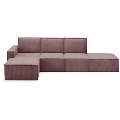 Höffner Ecksofa mit Pouf Orto ¦ rosa/pink ¦ Maße (cm): B: 329 H: 93 Höffner Ecksofa mit Pouf Orto ¦ rosa/pink ¦ Maße (cm): B: 329 H: 93