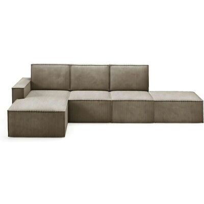 Höffner Ecksofa mit Pouf Orto ¦ braun ¦ Maße (cm): B: 329 H: 93 Höffner Ecksofa mit Pouf Orto ¦ braun ¦ Maße (cm): B: 329 H: 93