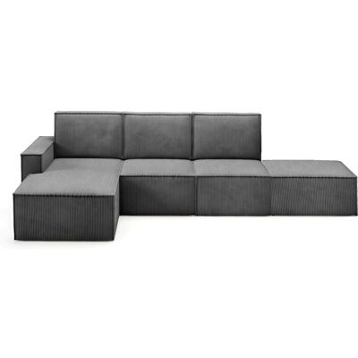 Höffner Ecksofa mit Pouf Orto ¦ grau ¦ Maße (cm): B: 329 H: 93 Höffner Ecksofa mit Pouf Orto ¦ grau ¦ Maße (cm): B: 329 H: 93
