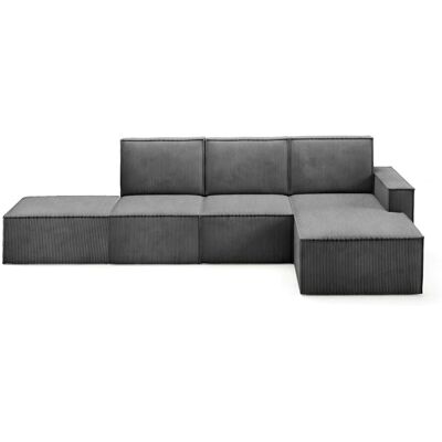 Höffner Ecksofa mit Pouf Orto ¦ grau ¦ Maße (cm): B: 329 H: 93 Höffner Ecksofa mit Pouf Orto ¦ grau ¦ Maße (cm): B: 329 H: 93