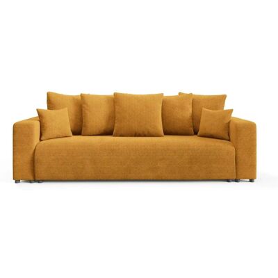 Höffner Schlafsofa mit Bettkasten Evora ¦ gelb ¦ Maße (cm): B: 247 H: 88 Höffner Schlafsofa mit Bettkasten Evora ¦ gelb ¦ Maße (cm): B: 247 H: 88