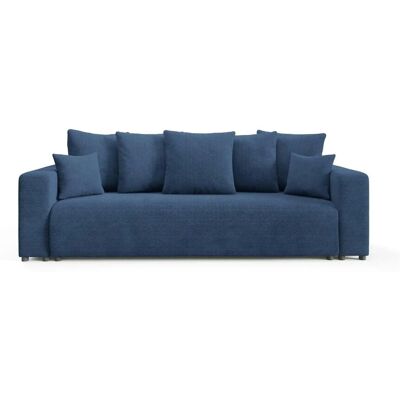 Höffner Schlafsofa mit Bettkasten Evora ¦ blau ¦ Maße (cm): B: 247 H: 88 Höffner Schlafsofa mit Bettkasten Evora ¦ blau ¦ Maße (cm): B: 247 H: 88