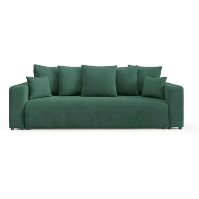 Höffner Schlafsofa mit Bettkasten Evora ¦ grün ¦ Maße (cm): B: 247 H: 88 Höffner Schlafsofa mit Bettkasten Evora ¦ grün ¦ Maße (cm): B: 247 H: 88