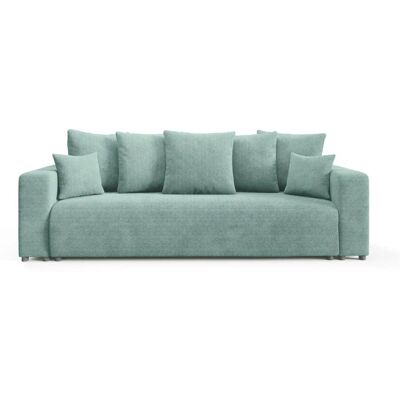 Höffner Schlafsofa mit Bettkasten Evora ¦ grün ¦ Maße (cm): B: 247 H: 88 Höffner Schlafsofa mit Bettkasten Evora ¦ grün ¦ Maße (cm): B: 247 H: 88