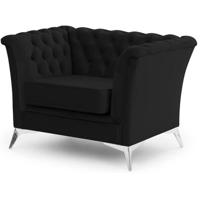 S-STYLE Chesterfield Sessel Wilhelm ¦ schwarz ¦ Maße (cm): B: 116 H: 78 S-STYLE Chesterfield Sessel Wilhelm ¦ schwarz ¦ Maße (cm): B: 116 H: 78