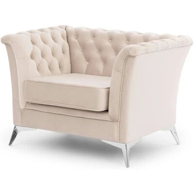 S-STYLE Chesterfield Sessel Wilhelm ¦ beige ¦ Maße (cm): B: 116 H: 78 S-STYLE Chesterfield Sessel Wilhelm ¦ beige ¦ Maße (cm): B: 116 H: 78