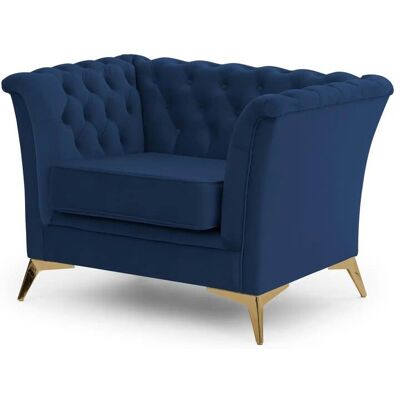 S-STYLE Chesterfield Sessel Wilhelm ¦ blau ¦ Maße (cm): B: 116 H: 78 S-STYLE Chesterfield Sessel Wilhelm ¦ blau ¦ Maße (cm): B: 116 H: 78