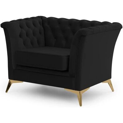 S-STYLE Chesterfield Sessel Wilhelm ¦ schwarz ¦ Maße (cm): B: 116 H: 78 S-STYLE Chesterfield Sessel Wilhelm ¦ schwarz ¦ Maße (cm): B: 116 H: 78