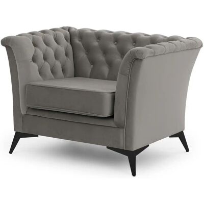 S-STYLE Chesterfield Sessel Wilhelm ¦ grau ¦ Maße (cm): B: 116 H: 78 S-STYLE Chesterfield Sessel Wilhelm ¦ grau ¦ Maße (cm): B: 116 H: 78