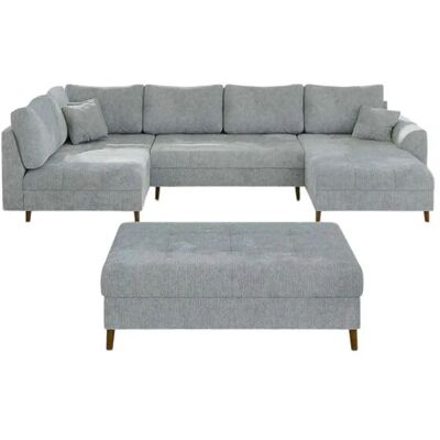 S-STYLE Wohnlandschaft mit Hocker Trygve ¦ grau ¦ Maße (cm): B: 310 H: 81 S-STYLE Wohnlandschaft mit Hocker Trygve ¦ grau ¦ Maße (cm): B: 310 H: 81