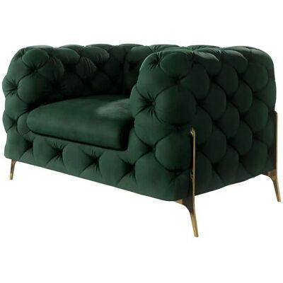 S-STYLE Chesterfield Sessel Natalie ¦ grün ¦ Maße (cm): B: 125 H: 75 S-STYLE Chesterfield Sessel Natalie ¦ grün ¦ Maße (cm): B: 125 H: 75