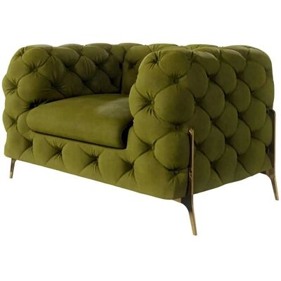 S-STYLE Chesterfield Sessel Natalie ¦ grün ¦ Maße (cm): B: 125 H: 75 S-STYLE Chesterfield Sessel Natalie ¦ grün ¦ Maße (cm): B: 125 H: 75