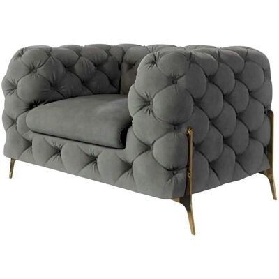 S-STYLE Chesterfield Sessel Natalie ¦ blau ¦ Maße (cm): B: 125 H: 75 S-STYLE Chesterfield Sessel Natalie ¦ blau ¦ Maße (cm): B: 125 H: 75