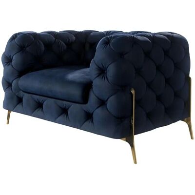 S-STYLE Chesterfield Sessel Natalie ¦ blau ¦ Maße (cm): B: 125 H: 75 S-STYLE Chesterfield Sessel Natalie ¦ blau ¦ Maße (cm): B: 125 H: 75