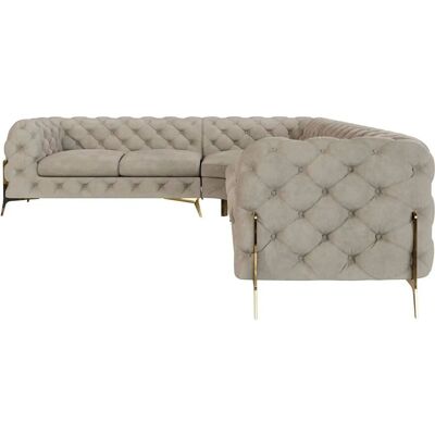 S-STYLE Chesterfield Ecksofa Natalie ¦ creme ¦ Maße (cm): B: 323 H: 75 S-STYLE Chesterfield Ecksofa Natalie ¦ creme ¦ Maße (cm): B: 323 H: 75