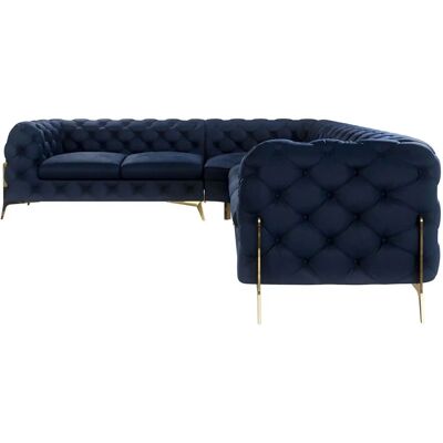 S-STYLE Chesterfield Ecksofa Natalie ¦ blau ¦ Maße (cm): B: 323 H: 75 S-STYLE Chesterfield Ecksofa Natalie ¦ blau ¦ Maße (cm): B: 323 H: 75