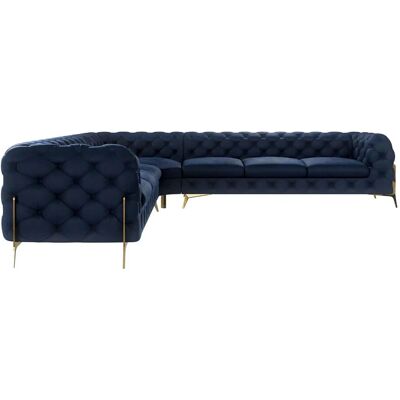 S-Style Möbel - Emily Chesterfield - Marineblau - Velvet - Sofa S-Style Möbel - Emily Chesterfield - Marineblau - Velvet - Sofa