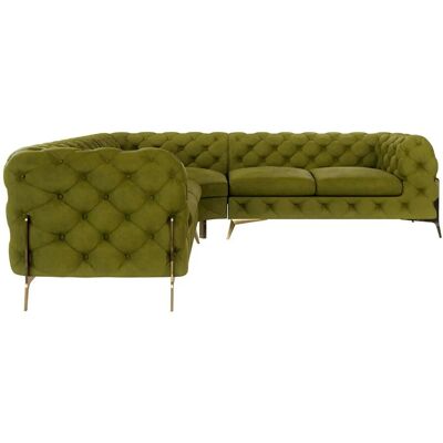 S-Style Möbel - Emily Chesterfield - Olivgrün - 264x75x264cm - Sofa S-Style Möbel - Emily Chesterfield - Olivgrün - 264x75x264cm - Sofa