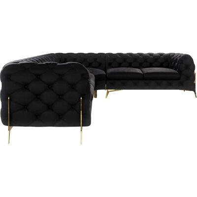 S-Style Möbel - Harper Chesterfield - Grau Samt - Sofa S-Style Möbel - Harper Chesterfield - Grau Samt - Sofa