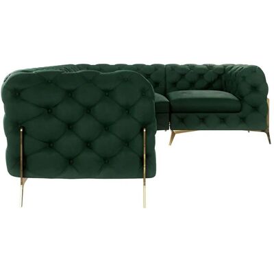 S-Style Möbel - Emily Chesterfield - Flaschengrün - Samt - Sofa S-Style Möbel - Emily Chesterfield - Flaschengrün - Samt - Sofa