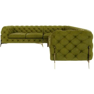 S-STYLE Chesterfield Ecksofa Natalie ¦ grün ¦ Maße (cm): B: 323 H: 75 S-STYLE Chesterfield Ecksofa Natalie ¦ grün ¦ Maße (cm): B: 323 H: 75