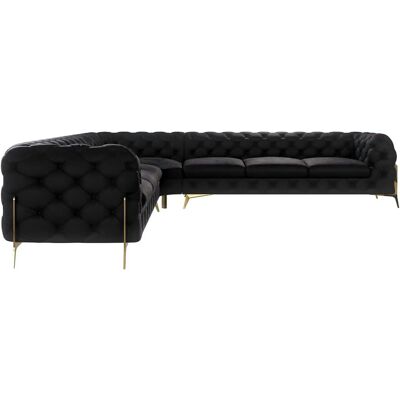 S-Style Möbel - Emily Chesterfield - Schwarz Velvet - Sofa S-Style Möbel - Emily Chesterfield - Schwarz Velvet - Sofa