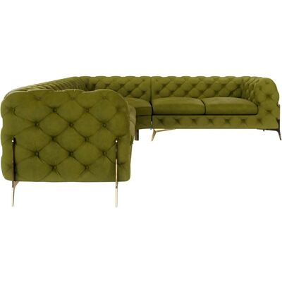 S-STYLE Chesterfield Ecksofa Natalie ¦ grün ¦ Maße (cm): B: 323 H: 75 S-STYLE Chesterfield Ecksofa Natalie ¦ grün ¦ Maße (cm): B: 323 H: 75