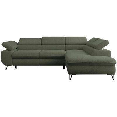 Höffner Ecksofa mit Schlaffunktion Peter ¦ grün ¦ Maße (cm): B: 273 H: 76 Höffner Ecksofa mit Schlaffunktion Peter ¦ grün ¦ Maße (cm): B: 273 H: 76