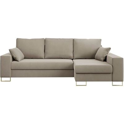Höffner Ecksofa mit Schlaffunktion Dorain ¦ beige ¦ Maße (cm): B: 242 H: 85 Höffner Ecksofa mit Schlaffunktion Dorain ¦ beige ¦ Maße (cm): B: 242 H: 85
