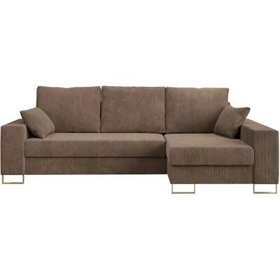 Höffner Ecksofa mit Schlaffunktion Dorain ¦ braun ¦ Maße (cm): B: 242 H: 85 Höffner Ecksofa mit Schlaffunktion Dorain ¦ braun ¦ Maße (cm): B: 242 H: 85