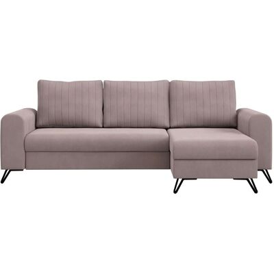 Höffner Ecksofa mit Schlaffunktion Axel ¦ rosa/pink ¦ Maße (cm): B: 242 H: 90 Höffner Ecksofa mit Schlaffunktion Axel ¦ rosa/pink ¦ Maße (cm): B: 242 H: 90
