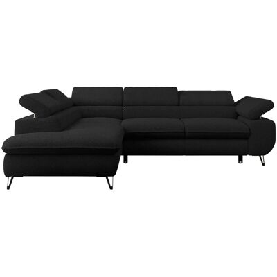 Höffner Ecksofa mit Schlaffunktion Peter ¦ schwarz ¦ Maße (cm): B: 273 H: 76 Höffner Ecksofa mit Schlaffunktion Peter ¦ schwarz ¦ Maße (cm): B: 273 H: 76