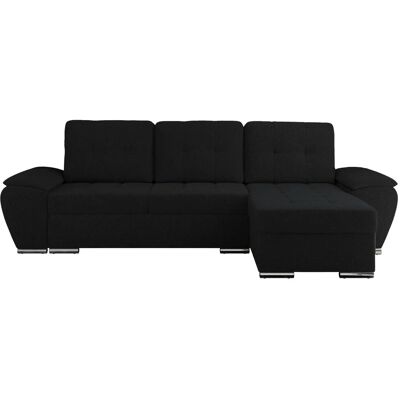Höffner Ecksofa mit Schlaffunktion Umbria ¦ schwarz ¦ Maße (cm): B: 271 H: 85 Höffner Ecksofa mit Schlaffunktion Umbria ¦ schwarz ¦ Maße (cm): B: 271 H: 85