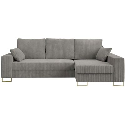Höffner Ecksofa mit Schlaffunktion Dorain ¦ grau ¦ Maße (cm): B: 242 H: 85 Höffner Ecksofa mit Schlaffunktion Dorain ¦ grau ¦ Maße (cm): B: 242 H: 85