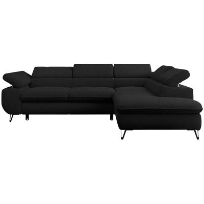 Höffner Ecksofa mit Schlaffunktion Peter ¦ schwarz ¦ Maße (cm): B: 273 H: 76 Höffner Ecksofa mit Schlaffunktion Peter ¦ schwarz ¦ Maße (cm): B: 273 H: 76