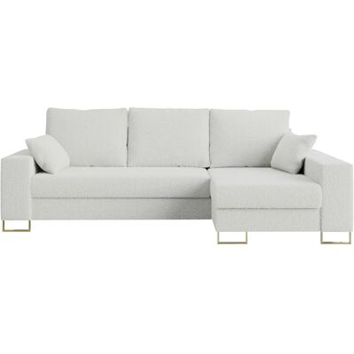 Höffner Ecksofa mit Schlaffunktion Dorain ¦ weiß ¦ Maße (cm): B: 242 H: 85 Höffner Ecksofa mit Schlaffunktion Dorain ¦ weiß ¦ Maße (cm): B: 242 H: 85