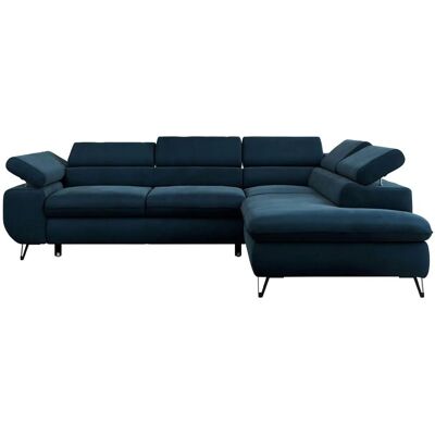Höffner Ecksofa mit Schlaffunktion Peter ¦ blau ¦ Maße (cm): B: 273 H: 76 Höffner Ecksofa mit Schlaffunktion Peter ¦ blau ¦ Maße (cm): B: 273 H: 76