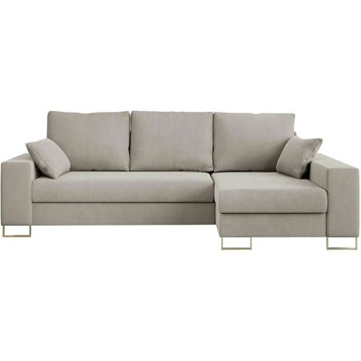 Höffner Ecksofa mit Schlaffunktion Dorain ¦ beige ¦ Maße (cm): B: 242 H: 85 Höffner Ecksofa mit Schlaffunktion Dorain ¦ beige ¦ Maße (cm): B: 242 H: 85