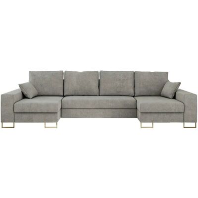 Höffner Wohnlandschaft mit Schlaffunktion Dorain ¦ silber ¦ Maße (cm): B: 312 H: 95 Höffner Wohnlandschaft mit Schlaffunktion Dorain ¦ silber ¦ Maße (cm): B: 312 H: 95