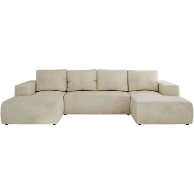 Höffner Wohnlandschaft mit Schlaffunktion Trentino ¦ beige ¦ Maße (cm): B: 334 H: 91 Höffner Wohnlandschaft mit Schlaffunktion Trentino ¦ beige ¦ Maße (cm): B: 334 H: 91