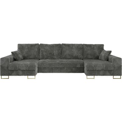 Höffner Wohnlandschaft mit Schlaffunktion Dorain ¦ grau ¦ Maße (cm): B: 312 H: 95 Höffner Wohnlandschaft mit Schlaffunktion Dorain ¦ grau ¦ Maße (cm): B: 312 H: 95