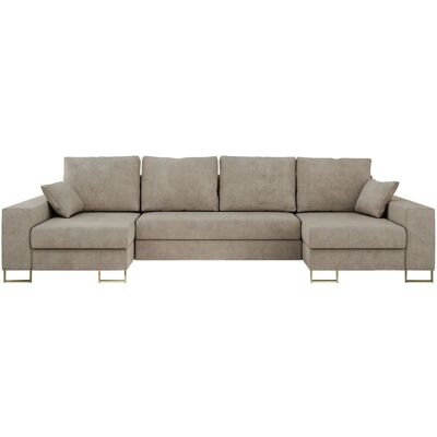 Höffner Wohnlandschaft mit Schlaffunktion Dorain ¦ beige ¦ Maße (cm): B: 312 H: 95 Höffner Wohnlandschaft mit Schlaffunktion Dorain ¦ beige ¦ Maße (cm): B: 312 H: 95